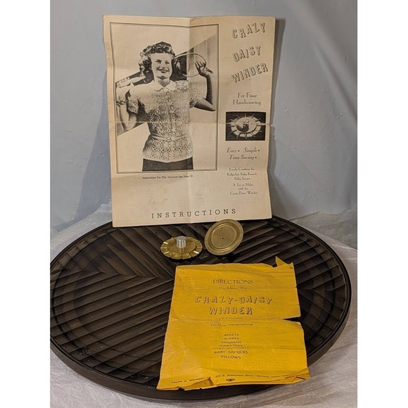 Ralph C. Springer Other - Vintage Crazy Daisy Winder Handweaving Tool with Instructions Ralph C Springer
